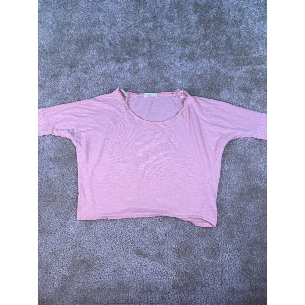 Forever 21 Ladies Pink Workout Top Mid-sleeves Size Small C819